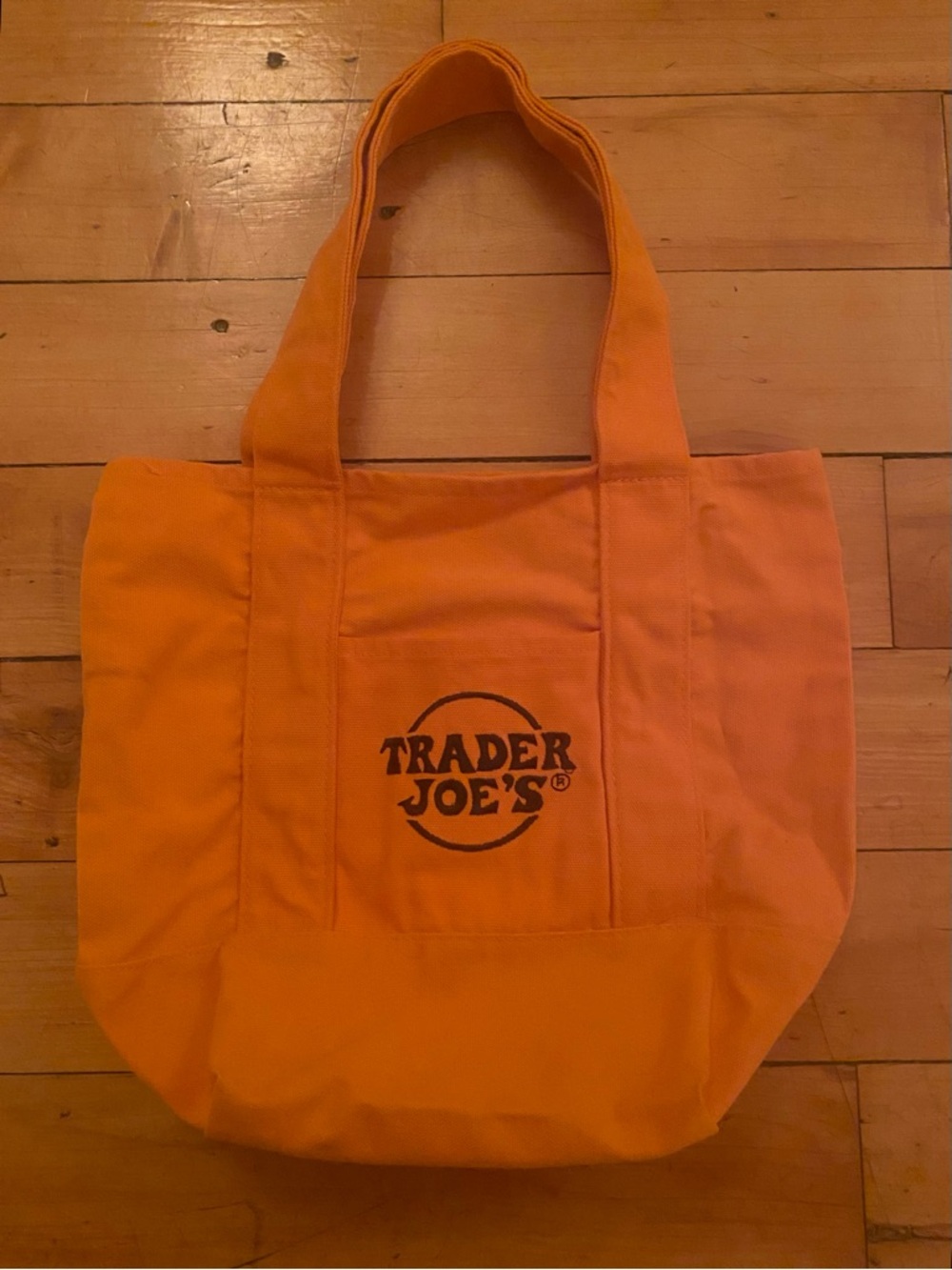 🧡 EUC Trader Joe’s Orange Mini Canvas Tote Bag